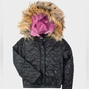 Appaman Girl's Wilderness Faux-Fur Heart-Quilted Jacket size 10